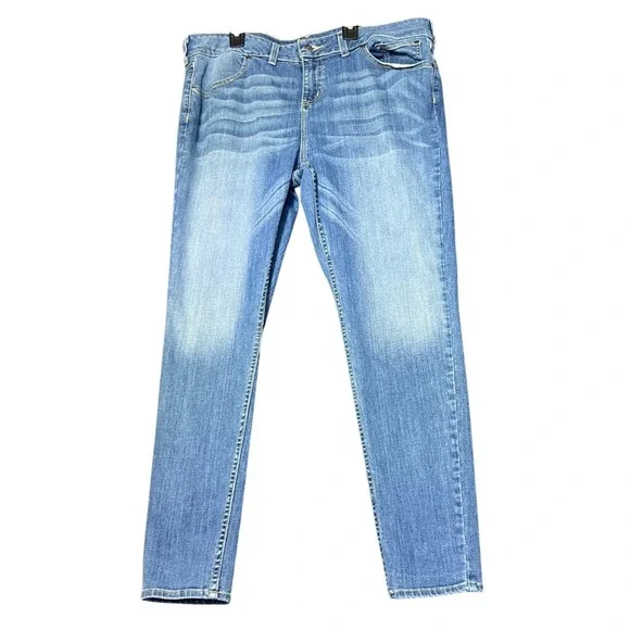 Harley Davidson Womens Size 20W Skinny Blue Jeans Denim Biker Casual Motorcycle - Picture 2 of 16